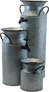 Tall Metal Can Water Feature
