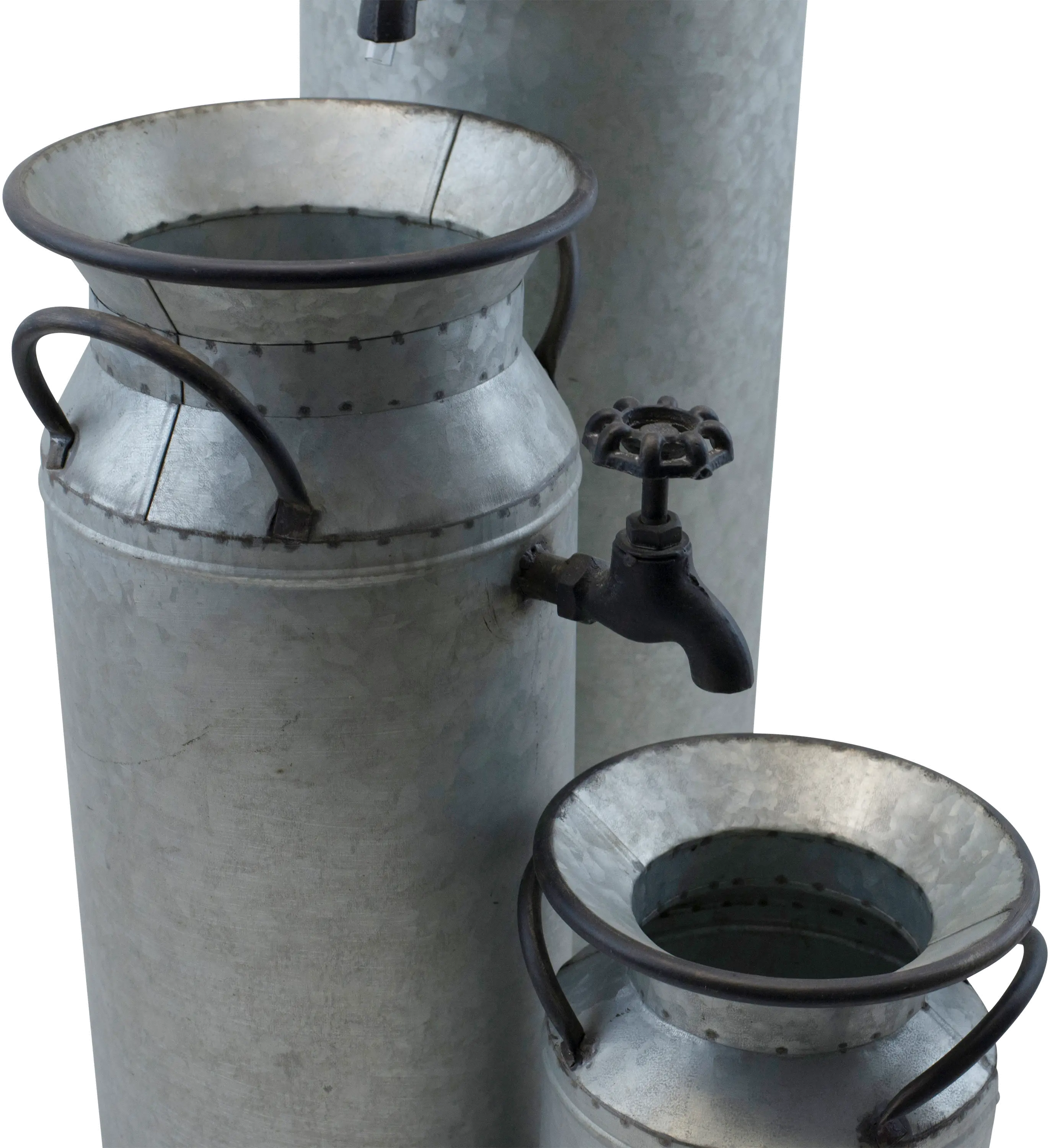 Tall Metal Can Water Feature-3