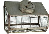 Wide Metal Decorative Produce Lidded Canister