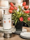 10 Inch Galvanized Metal Scalloped Design Cake Stand-4