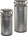 15 Inch Tall Metal Canister with Handles
