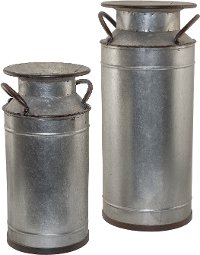 21 Inch Tall Metal Canister with Handles