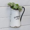 Clearance White and Black Flowers and Garden Metal Wall Planter