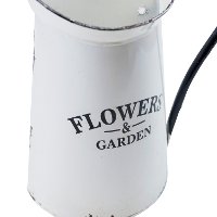 White and Black Flowers and Garden Metal Wall Planter-2