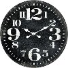 28 Inch Black Wooden Wall Clock