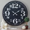 28 Inch Black Wooden Wall Clock-2