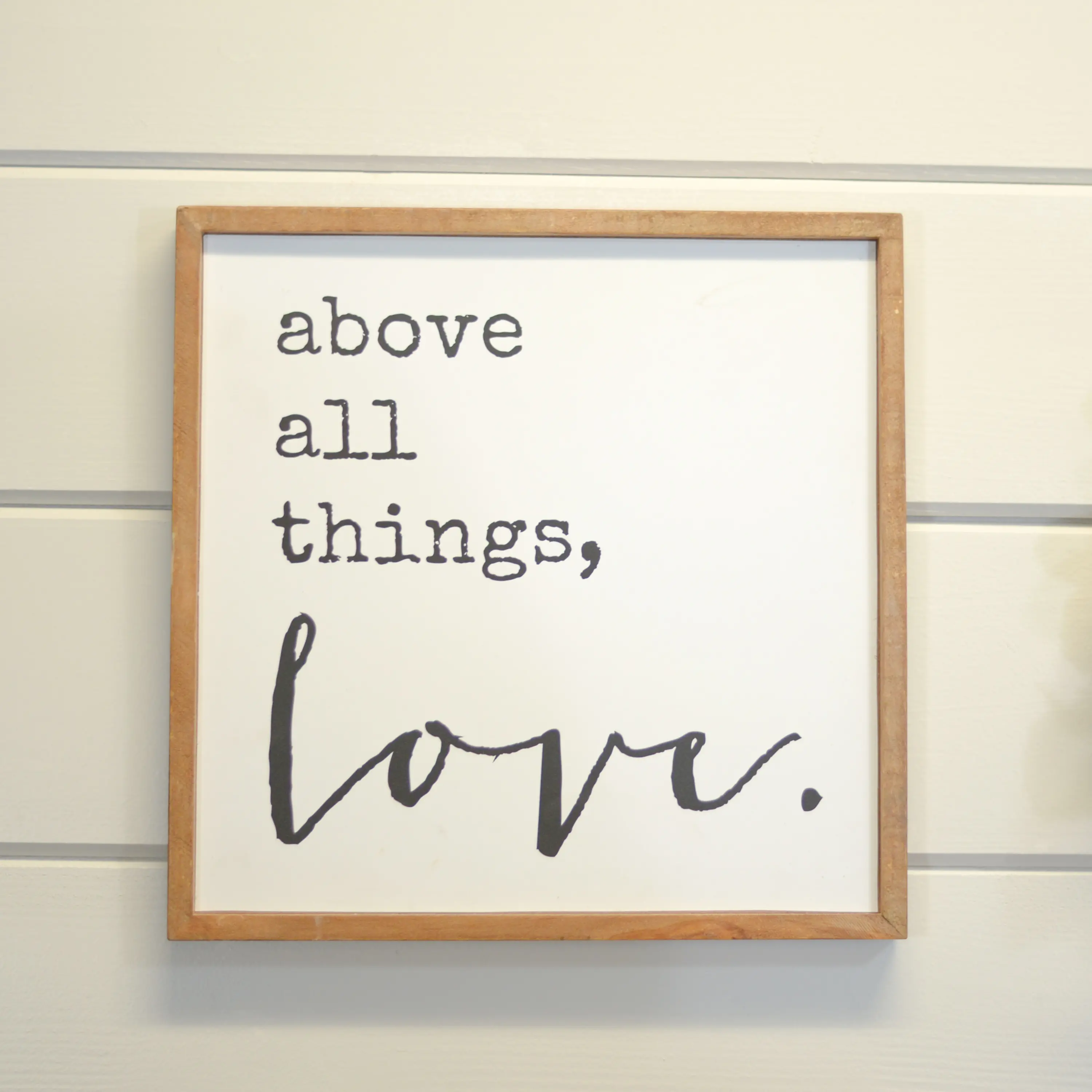 Wooden Above All Things, Love Wall Sign-2