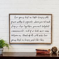 Wooden Black and White Love Grows Wall Sign-2