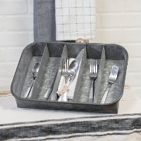 Metal Rectangle Tray with Dividers-2