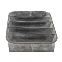 Metal Rectangle Tray with Dividers-3