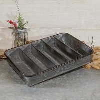 Metal Rectangle Tray with Dividers-4