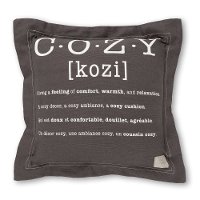 100243 Gray Cozy Definition Throw Pillow - Lodge