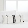 100246 White and Black Striped Throw Pillow - Lodge-2