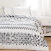 100249 White and Black Full Comforter with Pillow Shams - Lodge-1