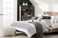 100249 White and Black Full Comforter with Pillow Shams - Lodge-5