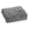 100252 Gray Cable-Knit Throw - Lodge-2