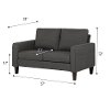 100297 Charcoal Gray Loveseat - Live-it Cozy-5