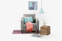 100299 Fog Gray Accent Chair - Live-it Cozy