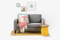 100300 Fog Gray Loveseat - Live-it Cozy