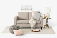 100303 Oatmeal Beige Loveseat - Live-it Cozy