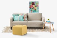 100304 Oatmeal Beige Sofa - Live-it Cozy