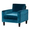100305 Velvet Blue Accent Chair - Live-it Cozy-4