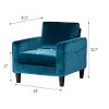 100305 Velvet Blue Accent Chair - Live-it Cozy-5