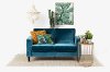 100306 Velvet Blue Loveseat - Live-it Cozy