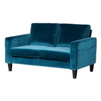 100306 Velvet Blue Loveseat - Live-it Cozy-5