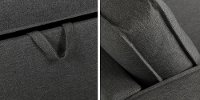 100307 Charcoal Gray Chaise Sofa Bed - Live-it Cozy-6