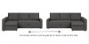 100307 Charcoal Gray Chaise Sofa Bed - Live-it Cozy-8