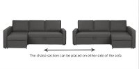 100307 Charcoal Gray Chaise Sofa Bed - Live-it Cozy-8