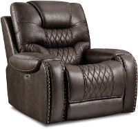 Charcoal Gray Power Recliner - Desert