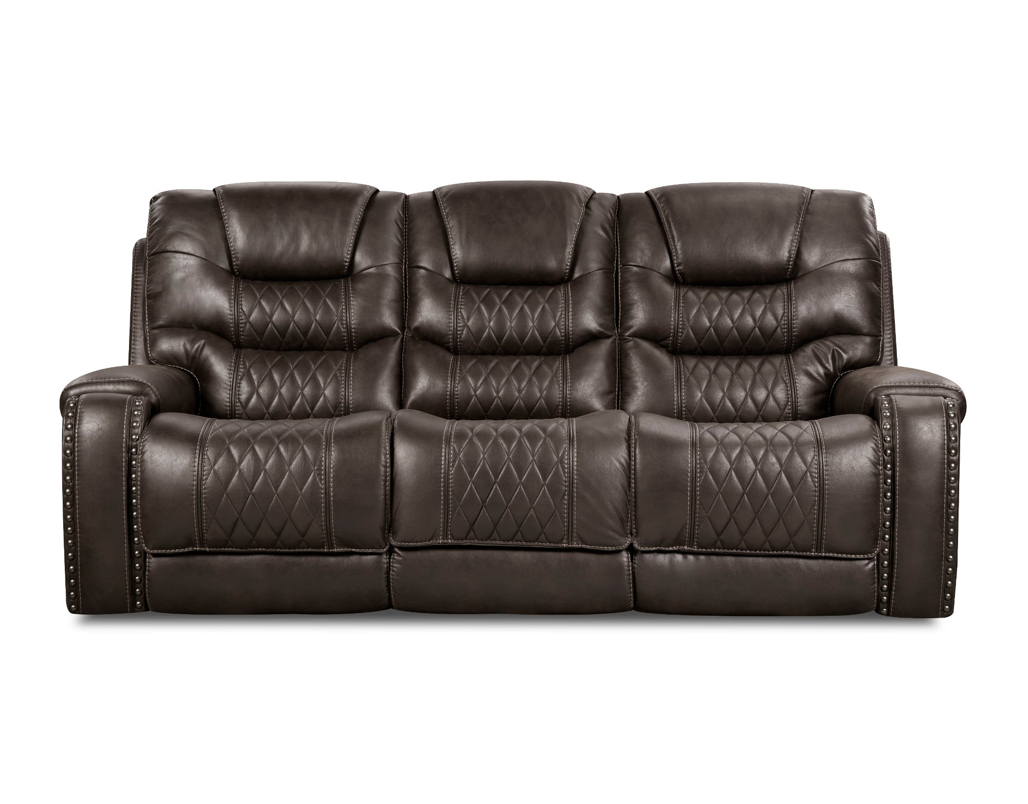 Desert Charcoal Gray Power Sofa-1