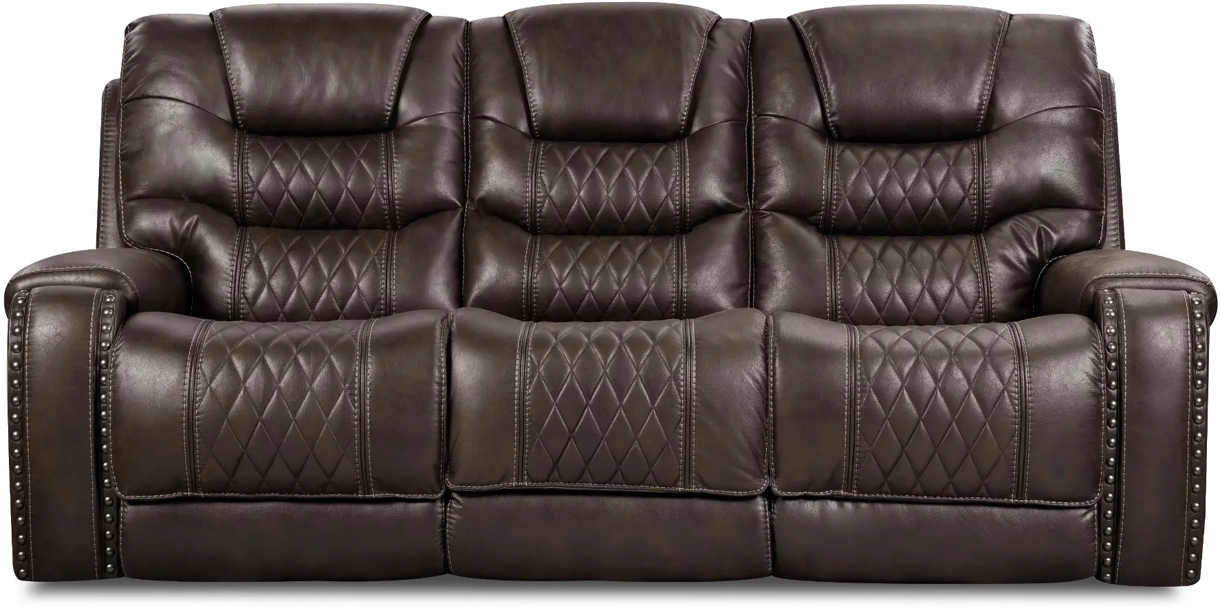 Desert Charcoal Gray Power Sofa-1