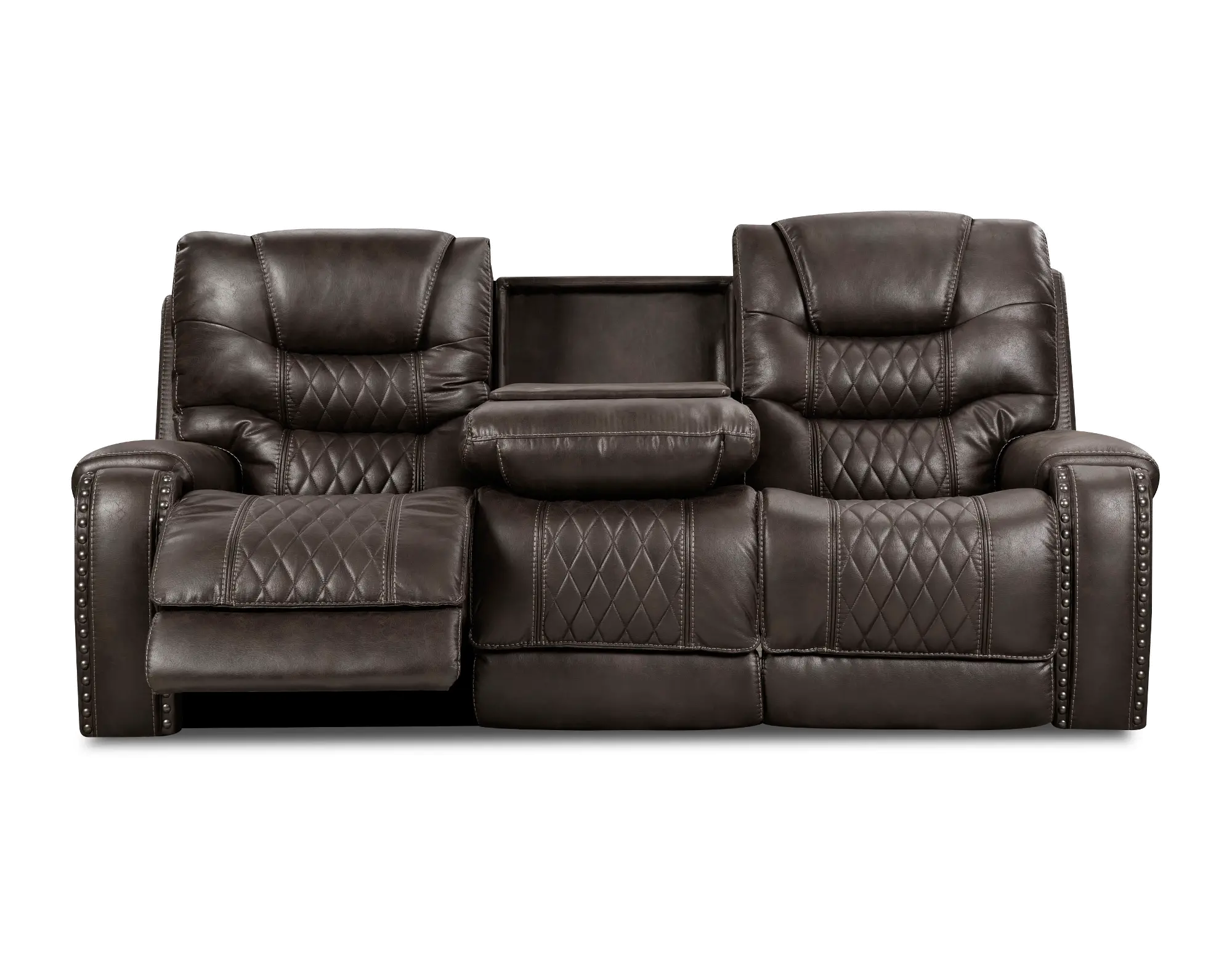 Desert Charcoal Gray Power Sofa-2