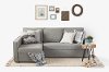 100308 Clearance Fog Gray Chaise Sofa Bed - Live-it Cozy