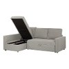 100308 Fog Gray Chaise Sofa Bed - Live-it Cozy-3