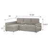 100308 Fog Gray Chaise Sofa Bed - Live-it Cozy-5