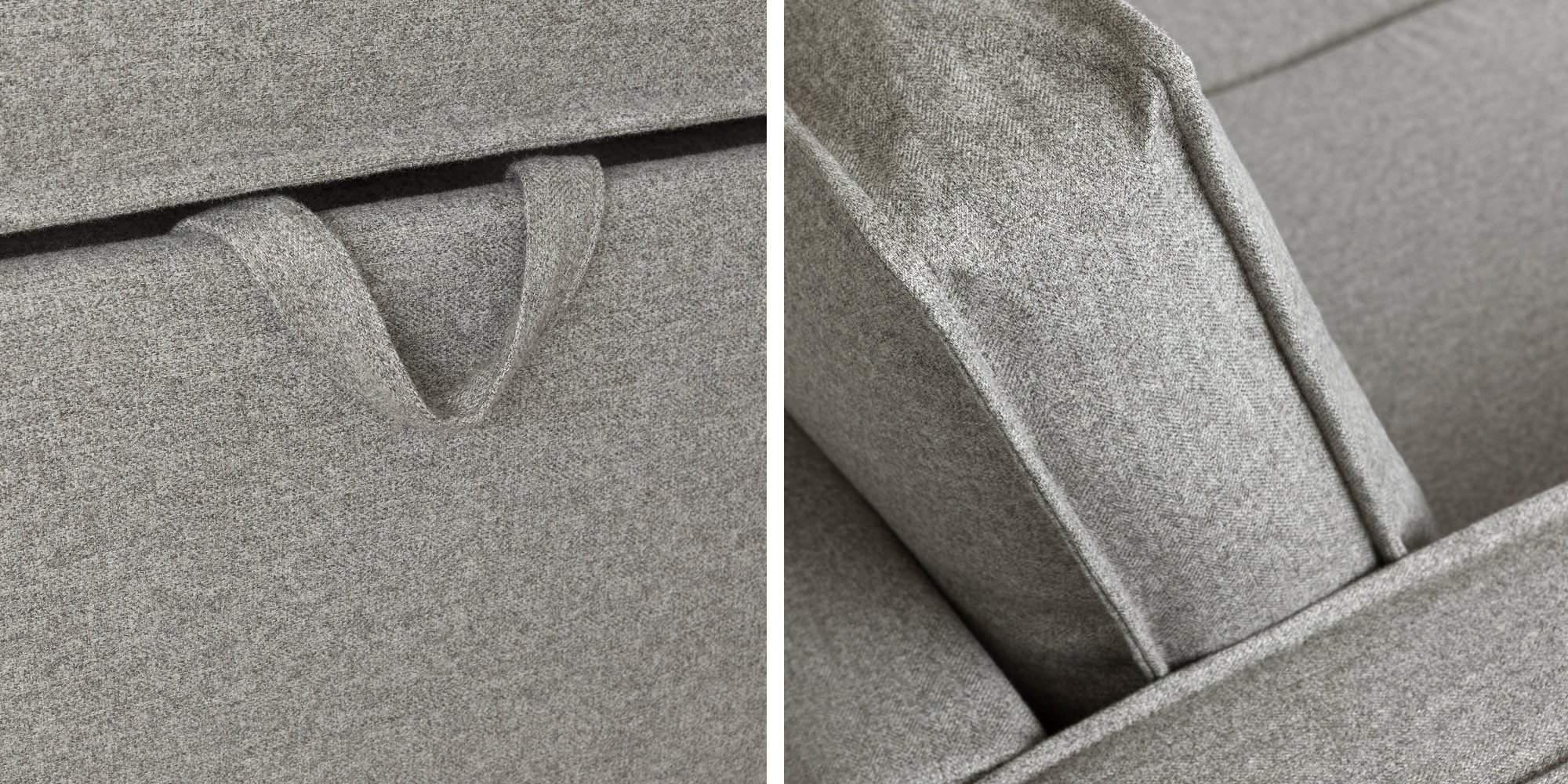 100308 Liv-it Cozy Fog Gray Chaise Sofa Bed-6