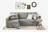 100308 Live-it Cozy Fog Gray Chaise Sofa Bed - South Shore