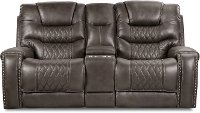Charcoal Gray Power Loveseat - Desert