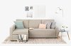 100309 Oatmeal Beige Chaise Sofa Bed - Live-it Cozy-6