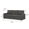 100310 Charcoal Gray Sofa-Bed - Live-it Cozy-7