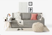 100311 Fog Gray Sofa Bed - Live-it Cozy