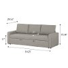 100311 Fog Gray Sofa Bed - Live-it Cozy-3