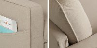100312 Oatmeal Beige Sofa Bed - Live-it Cozy-2