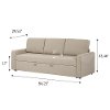 100312 Oatmeal Beige Sofa Bed - Live-it Cozy-7