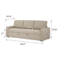100312 Oatmeal Beige Sofa Bed - Live-it Cozy-7