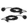100337 Set of 2 Black Lighting Cords - Plog-it